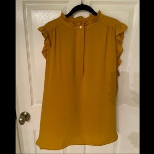 LOFT Ruffle Cap Sleeve Blouse